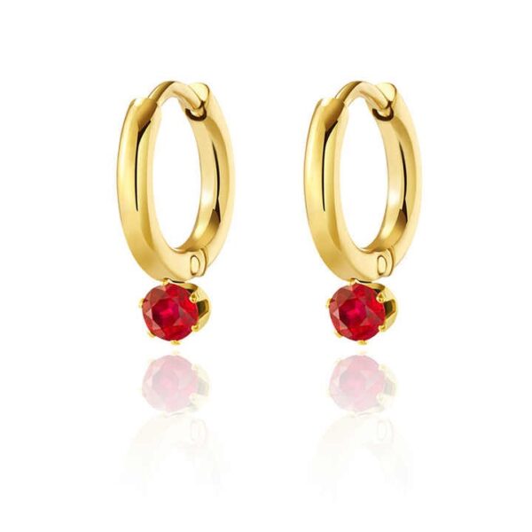 Huggie Earrings with Zirconia