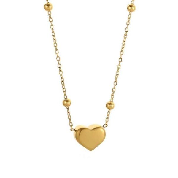 Heart and Bead Necklace