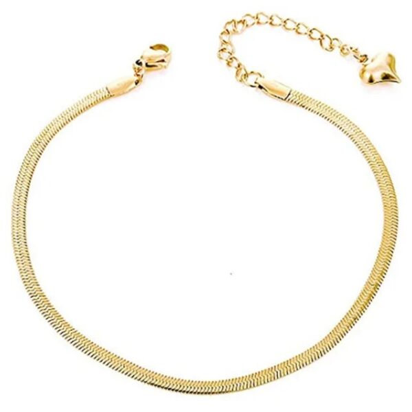 Snake Chain Bracelet with Heart