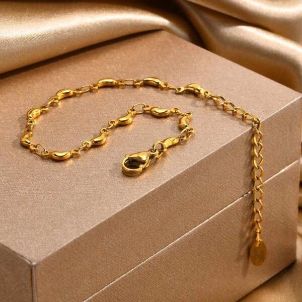 خلخال القلوب الذهبية الانيقة