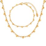 خلخال القلوب الذهبية الانيقة