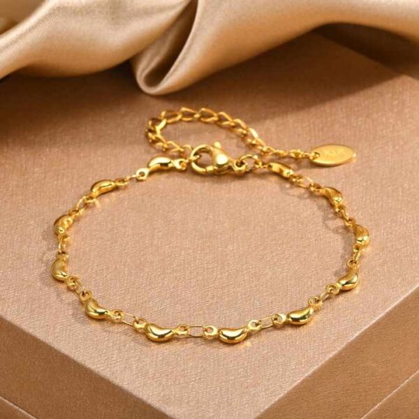 خلخال القلوب الذهبية الانيقة